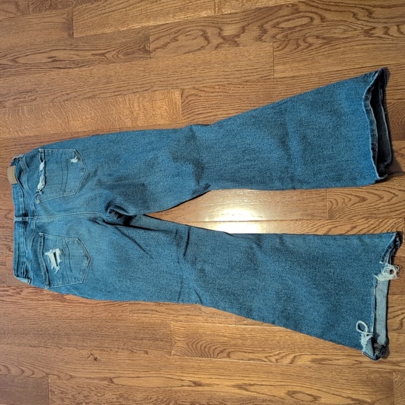 American Eagle Curvy Super High Rise Flare 8 Regular Next Level Stretch - Picture 9 of 11